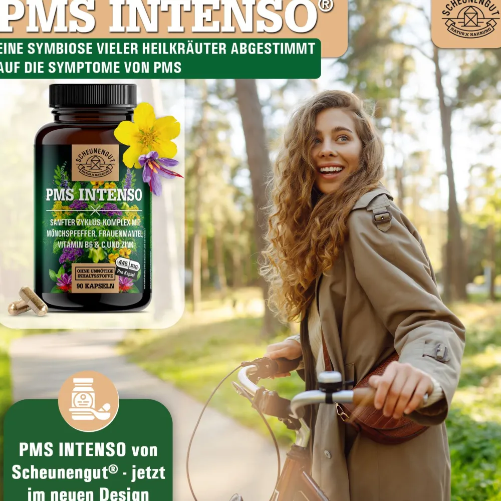 ® PMS INTENSO | Sanfter Zyklus-Komplex mit Gänsefingerkraut, Eisenkraut uvm.>SCHEUNENGUT