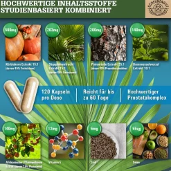 ® PROSTA INTENSO+ | Kürbiskern, Sägepalme, afrikanischer Pflaumenbaum | starker Komplex>SCHEUNENGUT Best
