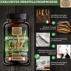 ® Yamswurzel Extrakt | Mexikanischer Wild Yams Kapseln|SCHEUNENGUT Best