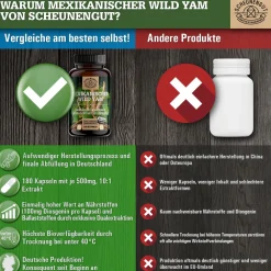 ® Yamswurzel Extrakt | Mexikanischer Wild Yams Kapseln|SCHEUNENGUT Best
