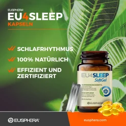 Schlafkapseln mit Melatonin und GABA für besseren Schlaf | EU4SLEEP - Eusphera| Hot