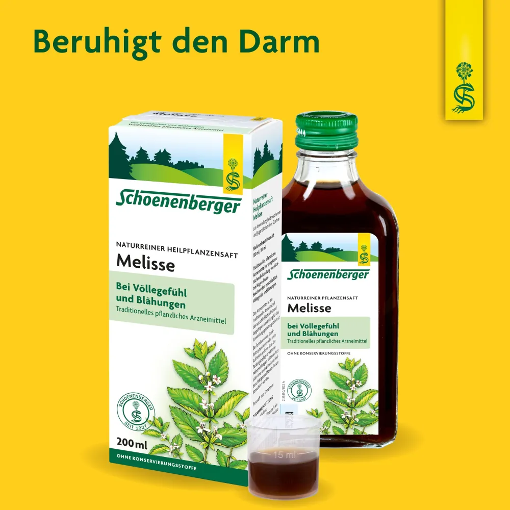 ® naturreiner Heilpflanzensaft Melisse>Schoenenberger