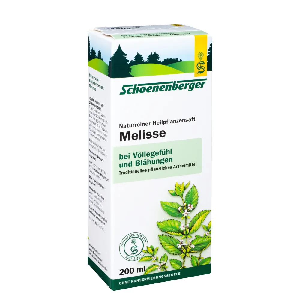 ® naturreiner Heilpflanzensaft Melisse>Schoenenberger