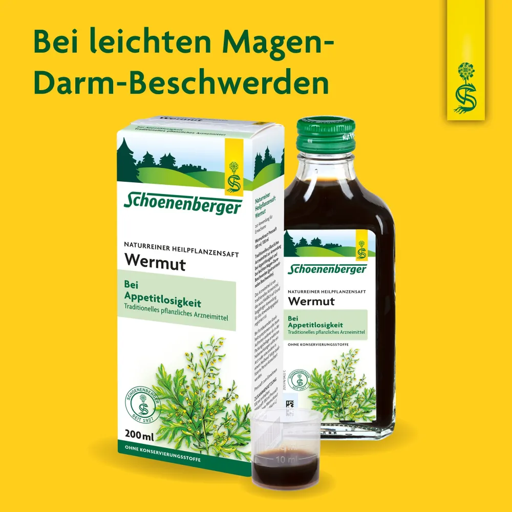 ® naturreiner Heilpflanzensaft Wermut|Schoenenberger