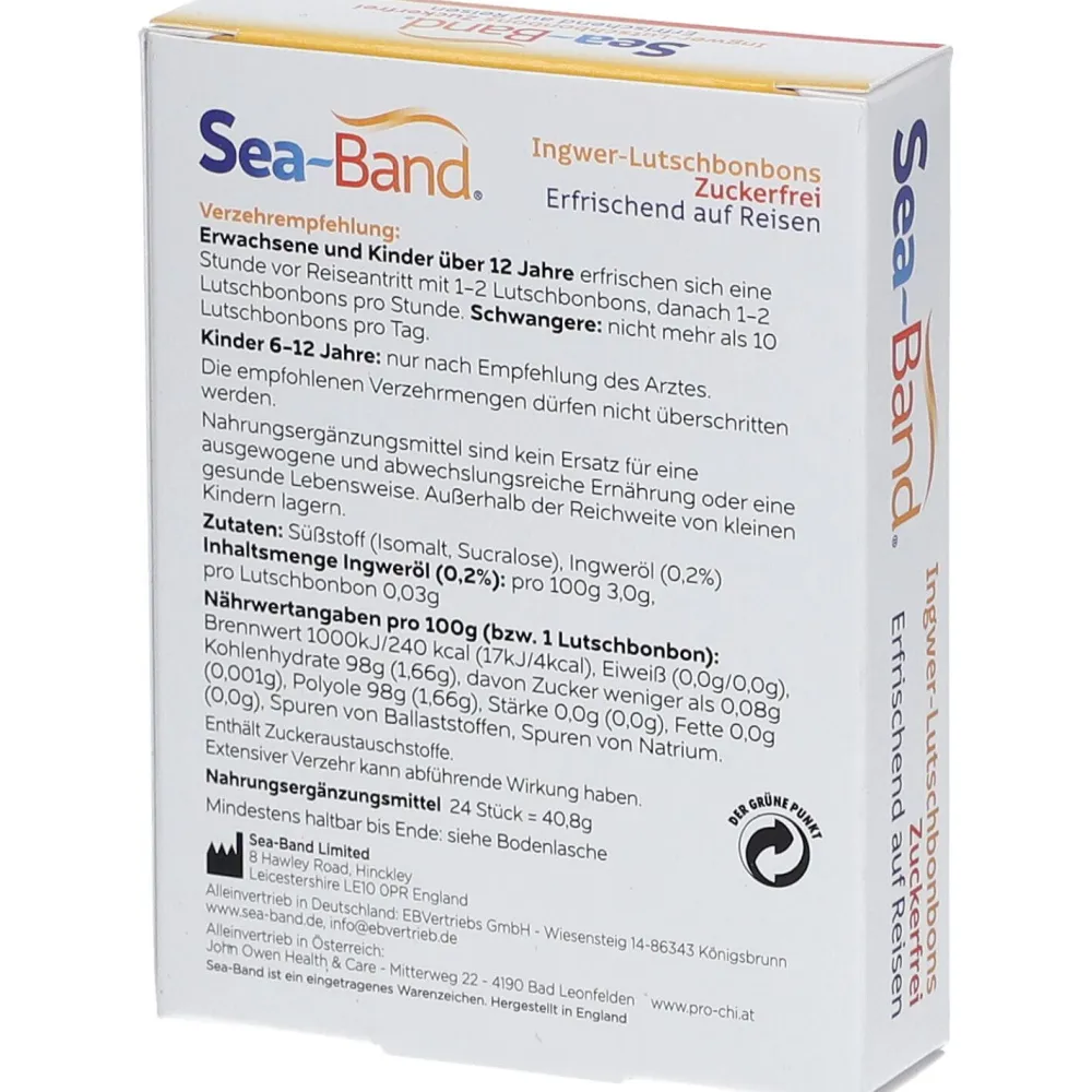 SEA BAND® Ingwer-Lutschbonbons|Sea-Band Discount