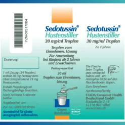 Sedotussin® Hustenstiller Tropfen – Arzneimittel gegen Reizhusten, mit dem Wirkstoff Pentoxyverin| Online