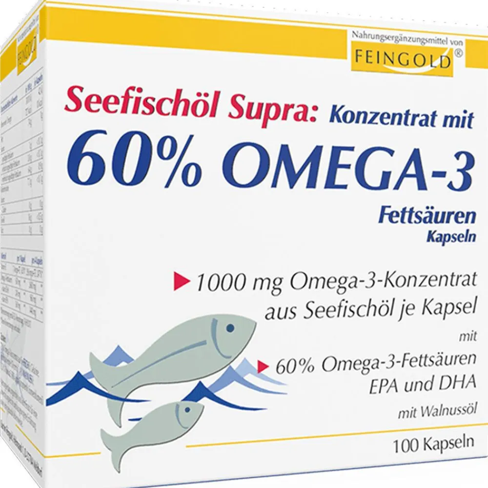 Seefischöl Supra: Konzentrat mit 60% Omega-3-Fettsäuren|