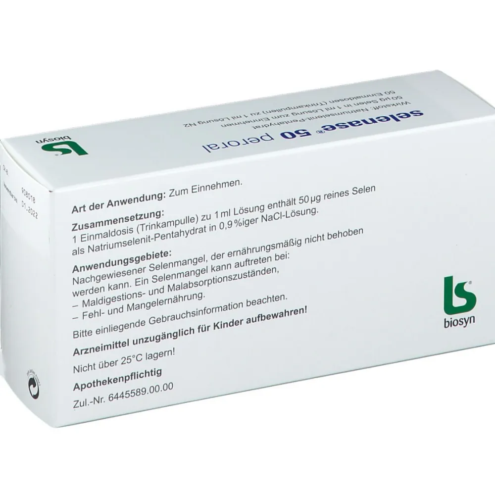 Selenase 50 peroral Trinkamp.> Clearance