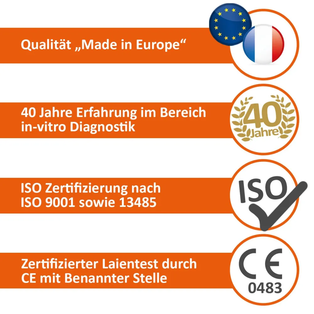CRP Selbsttest zum Nachweis von C-reaktivem Protein im Blut>self-diagnostics New