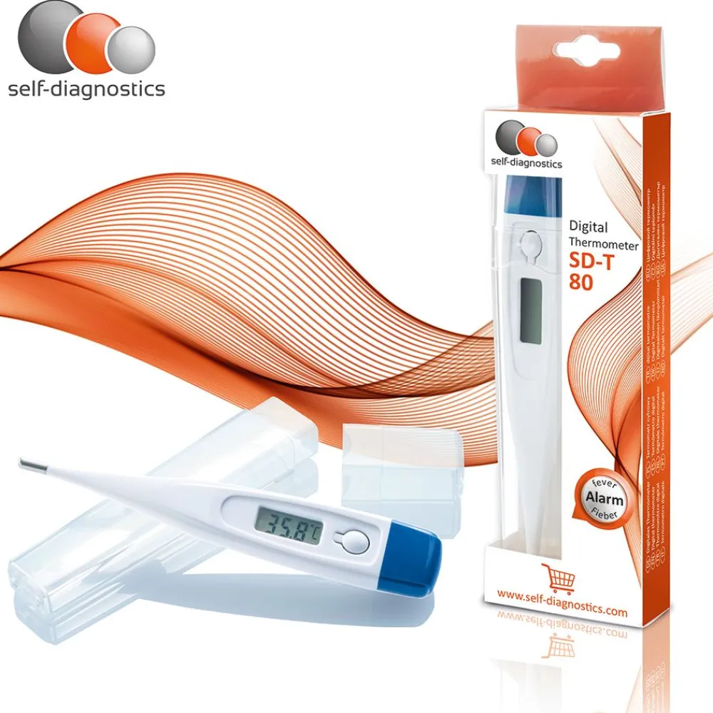digitales Fieberthermometer mit Fieberalarm|self-diagnostics Clearance