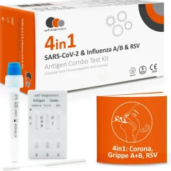 4in1 Antigen Kombi Test SARS-COV-2, Influenza A + B, RSV>self-diagnostics New