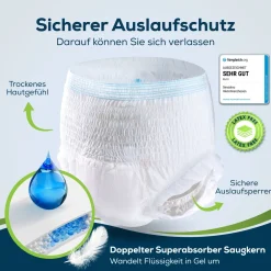 Inkontinenz Windeln Pants für Erwachsene Maxi - Größe S - 44 Stück Schutzhosen>SENSALOU Online