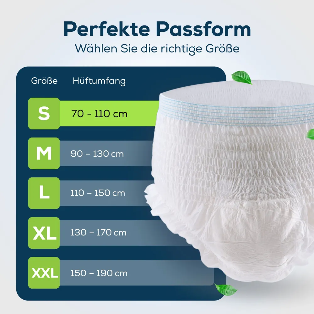 Inkontinenz Windeln Pants für Erwachsene Maxi - Größe S - 44 Stück Schutzhosen>SENSALOU Online