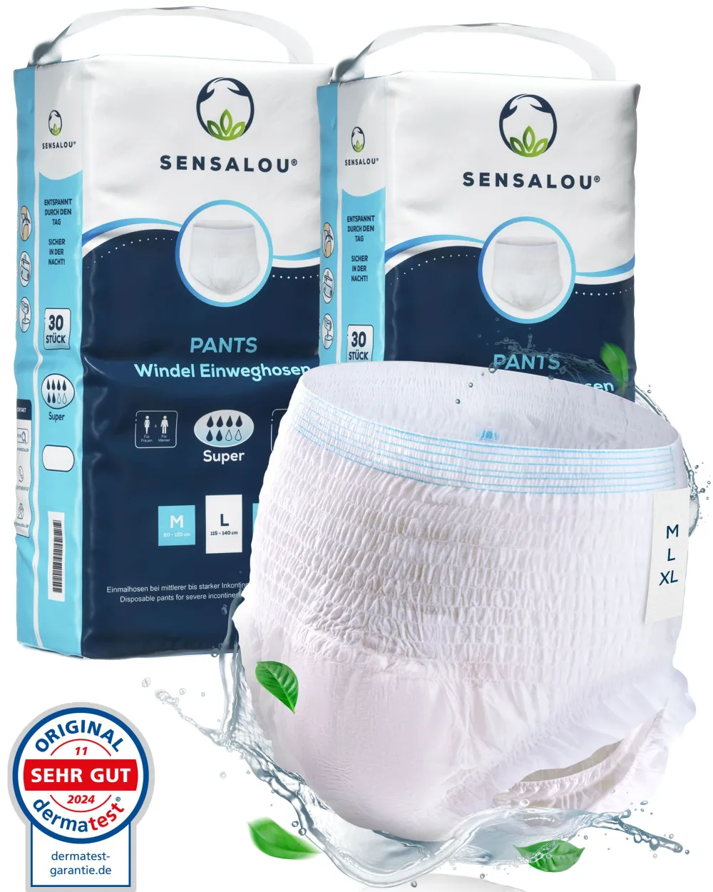 Pants Super für Erwachsene - Größe XL Schutzhosen Inkontinenz Erwachsenenwindeln 60St.>SENSALOU Sale