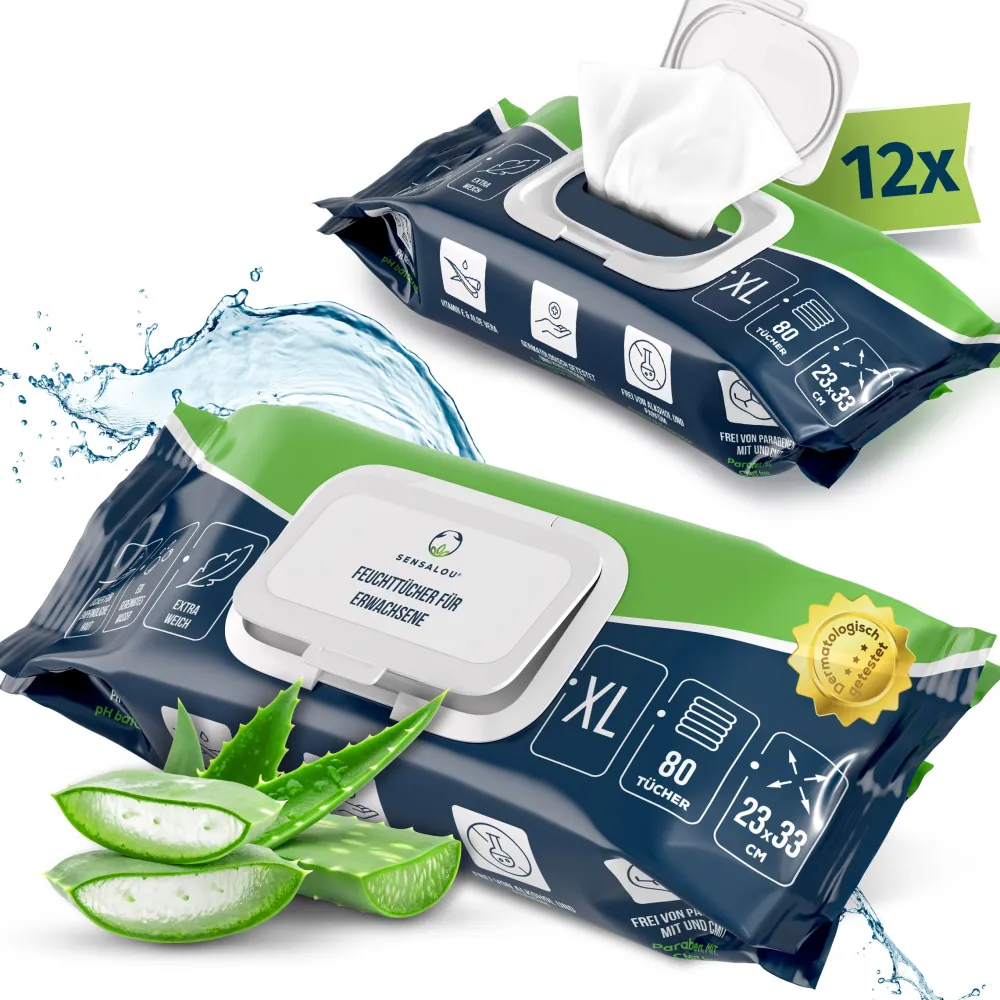 Sensalou XXL Feuchttücher für Erwachsene| Hot