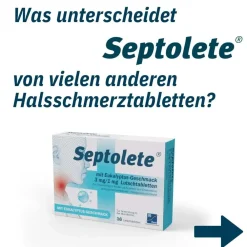 Septolete® 3 mg/1 mg Lutschtabletten Eukalyptus-Geschmack> Online