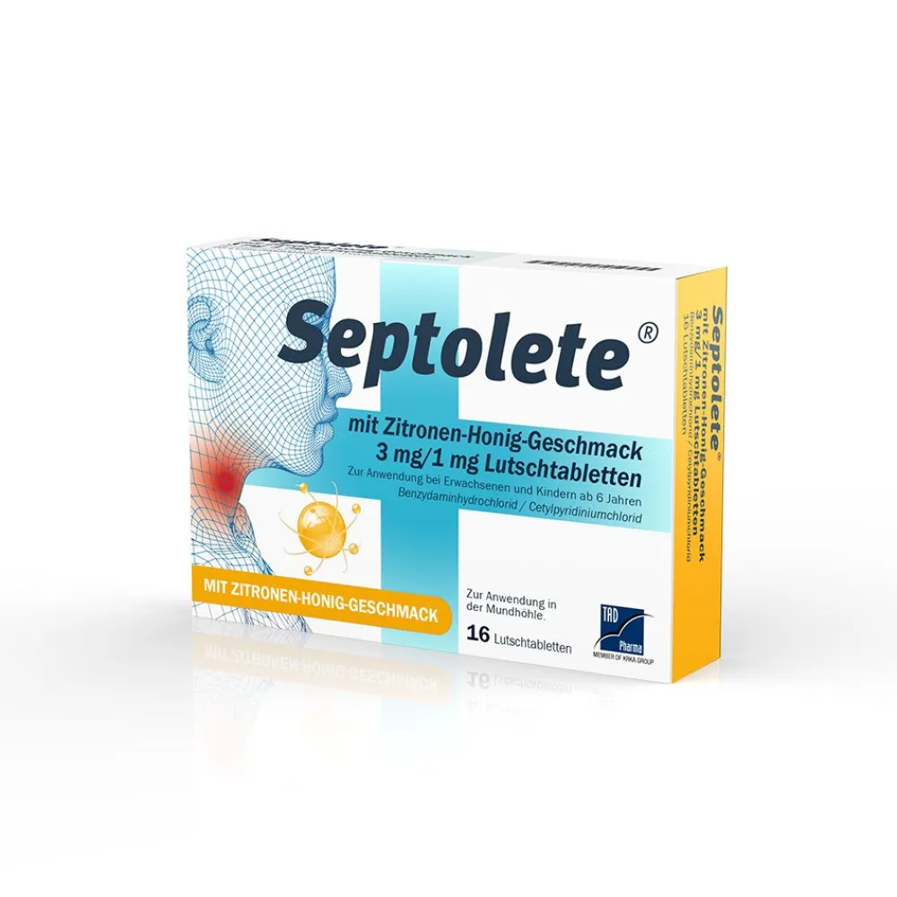 Septolete® mit Zitronen-Honig-Geschmack 3 mg/1 mg| Outlet