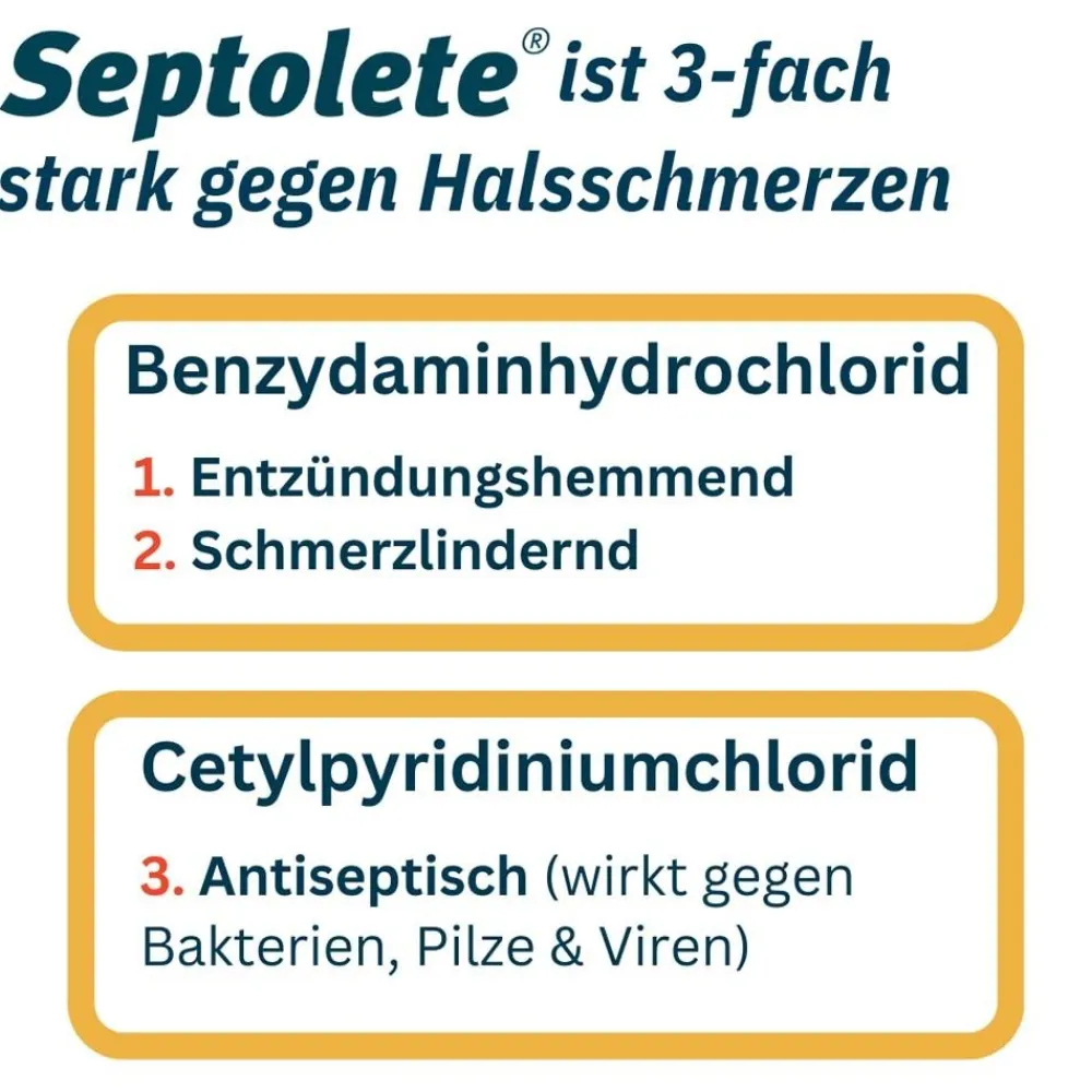 Septolete® mit Zitronen-Honig-Geschmack 3 mg/1 mg| Outlet