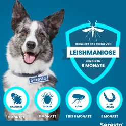Halsband für große Hunde über 8 kg gegen Zecken und Flöhe, wirkt abtötend und repellierend bis zu 8 Monate><noscript><img width=
