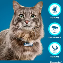 Halsband für Katzen gegen Zecken und Flöhe, wirkt abtötend und repellierend bis zu 7-8 Monate><noscript><img data-lazyloaded=