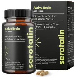 Active Brain Zen Mood - Nervenfunktion¹²³ & psychische Funktion¹³ - Mit Johanniskraut>serotalin New