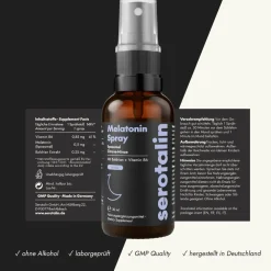 Melatonin Spray liposomal | Melatonin¹ & Baldrian | Zitrone-Minze|serotalin Best