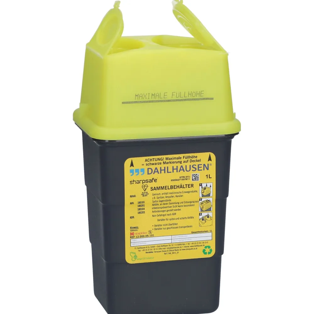 Sharpsafe® 1L green, Abwurfbehälter/Kanülensammler| Clearance