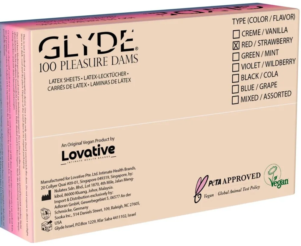 Sheer Glyde Dams *STRAWBERRY*| Sale
