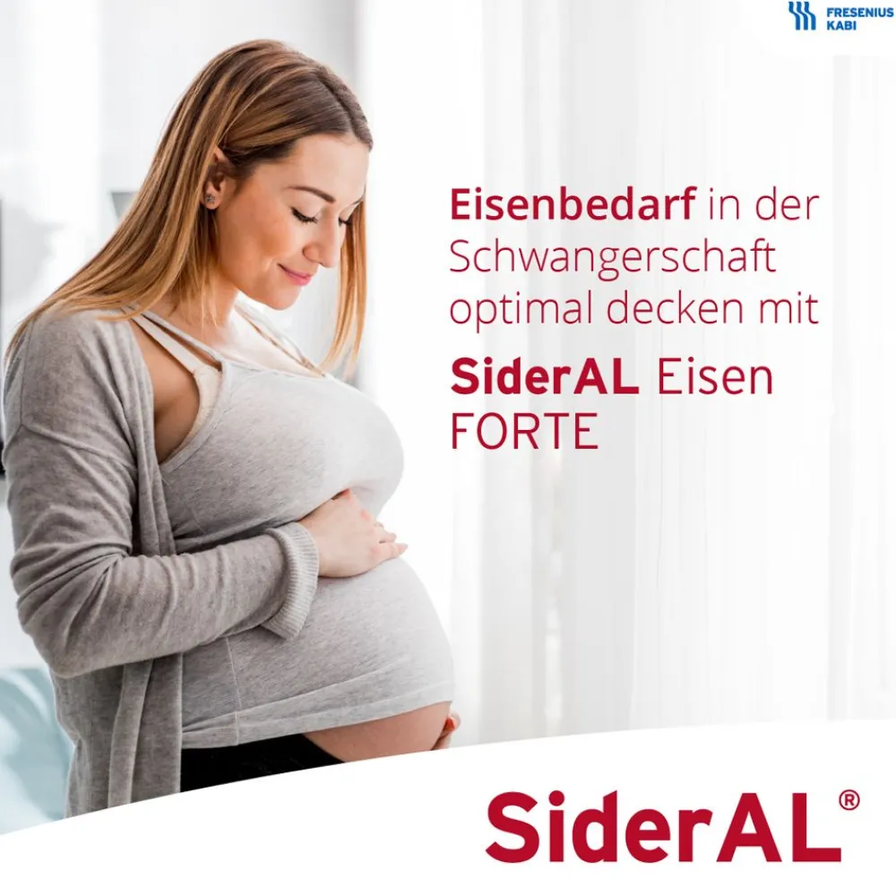 SiderAL® Eisen Forte 30mg Zitrus mit Vitamin C | Nahrungsergänzungsmittel bei erhöhtem Eisenbedarf in der Schwangerschaft| Sale