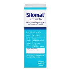 gegen Reizhusten Pentoxyverin Tropfen 30ml, Hustenstiller, für Erwachsene und Kinder ab 2 Jahren>Silomat Hot
