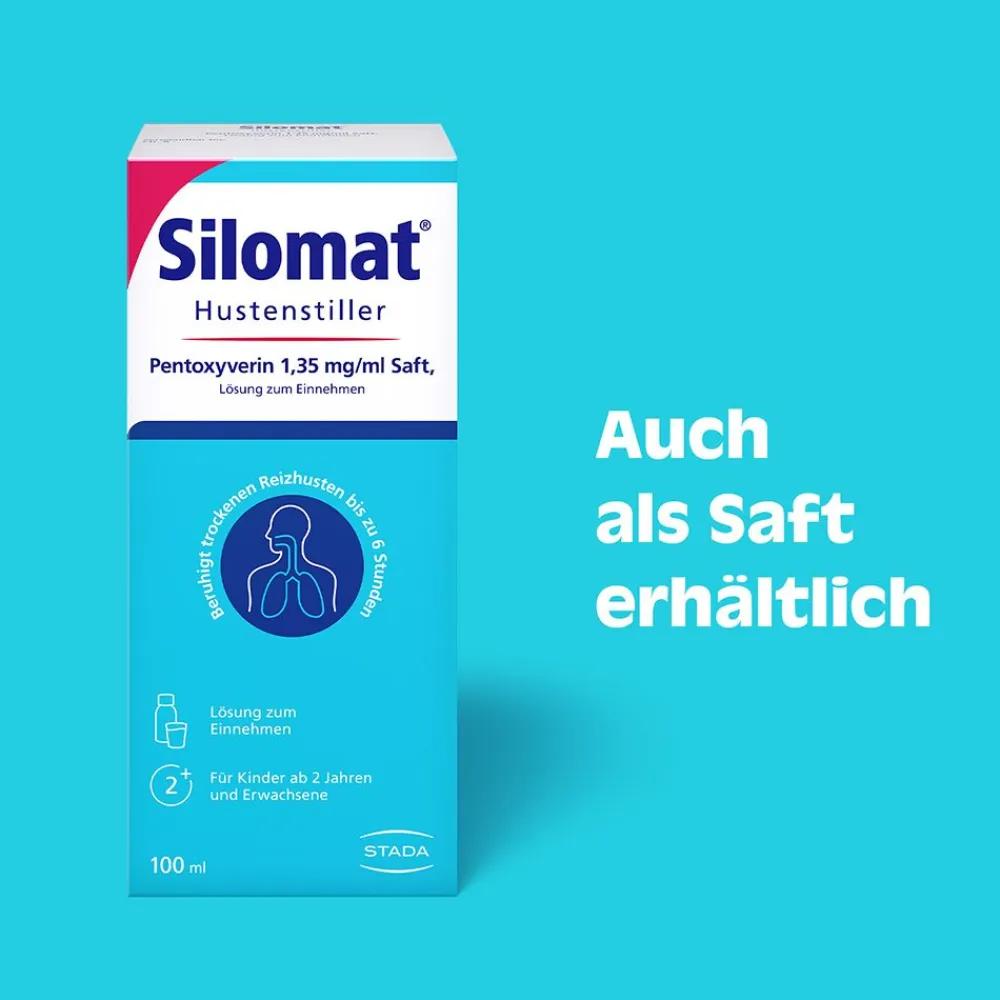 gegen Reizhusten Pentoxyverin Tropfen 30ml, Hustenstiller, für Erwachsene und Kinder ab 2 Jahren>Silomat Hot