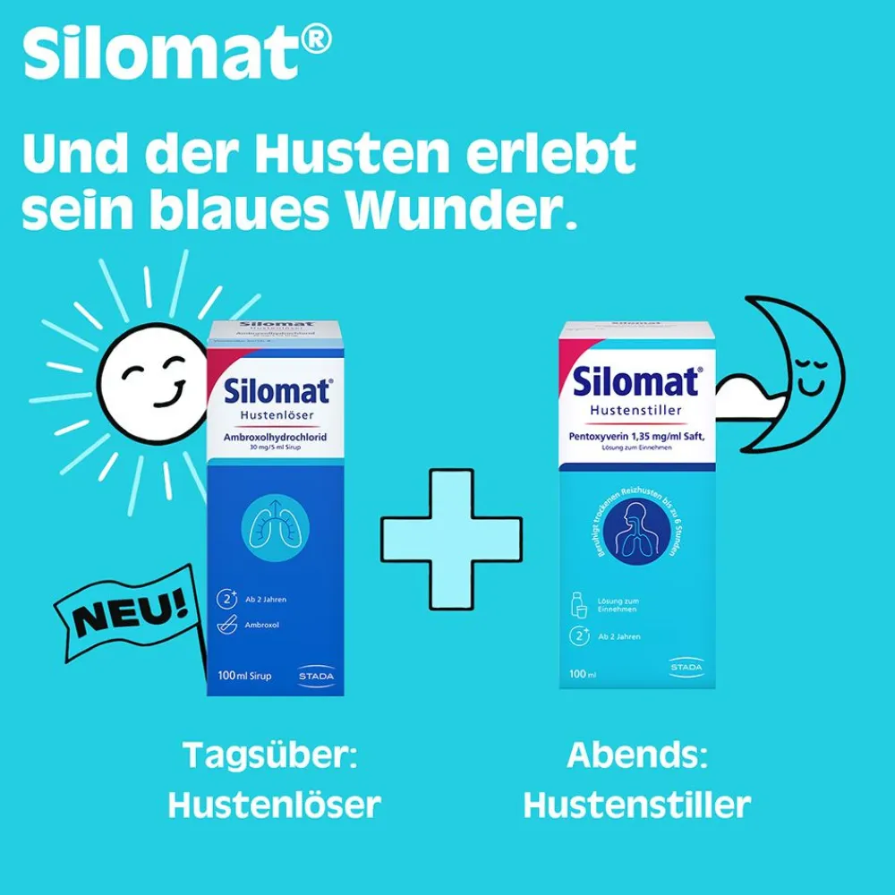Silomat® Hustenlöser – erleichtert das Abhusten & reduziert neue Hustenattacken durch – Erdbeer-Vanille-Geschmack – für Kinder ab 2 Jahren geeignet>Ambroxol Online