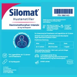 Hustenstiller Dextromethorphan Intensiv Hartkapseln, gegen Reizhusten|Silomat Outlet