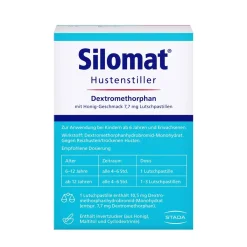 Hustenstiller Lutschpastillen mit Honiggeschmack, mit Dextromethorphan gegen Reizhusten|Silomat Outlet