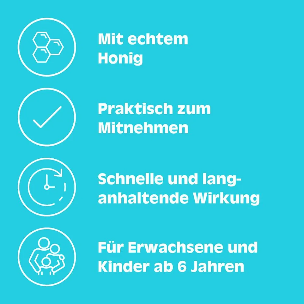 Hustenstiller Lutschpastillen mit Honiggeschmack, mit Dextromethorphan gegen Reizhusten|Silomat Outlet