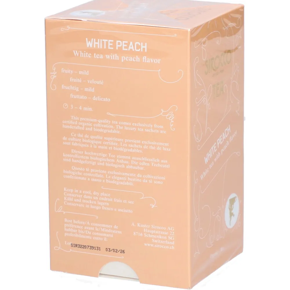 Bio Tee White Peach Weißer Tee mit Pfirsich|SIROCCO Online