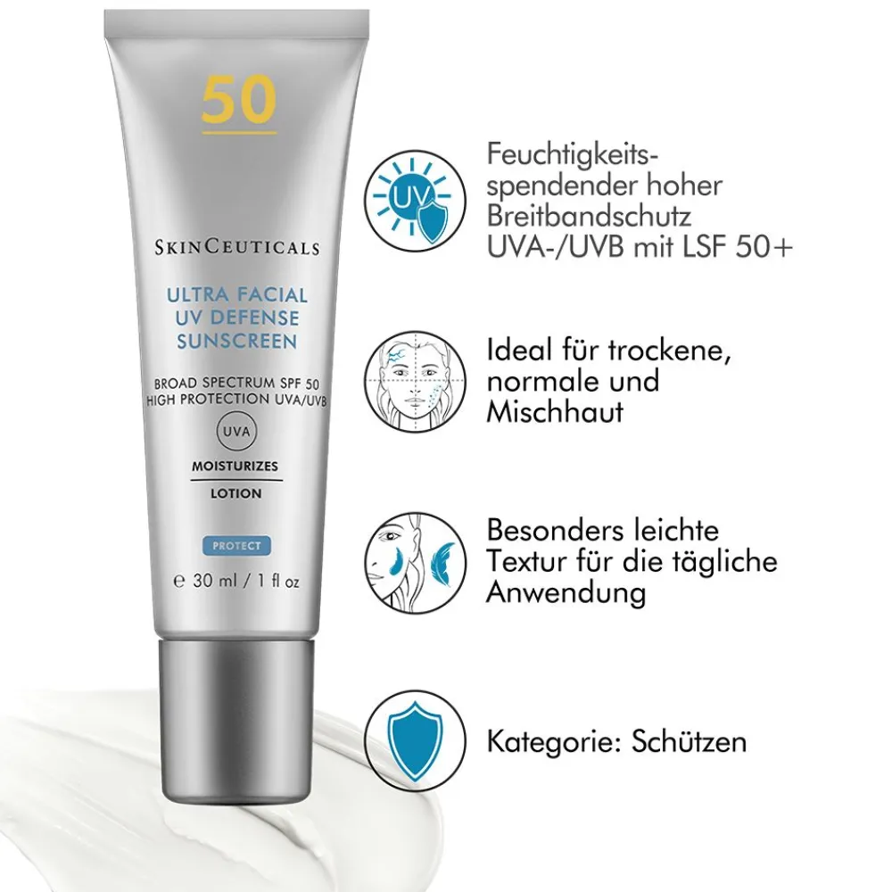 ULTRA FACIAL UV DEFENSE LSF 50, leichte Gesichtscreme mit LSF 50>SkinCeuticals Clearance