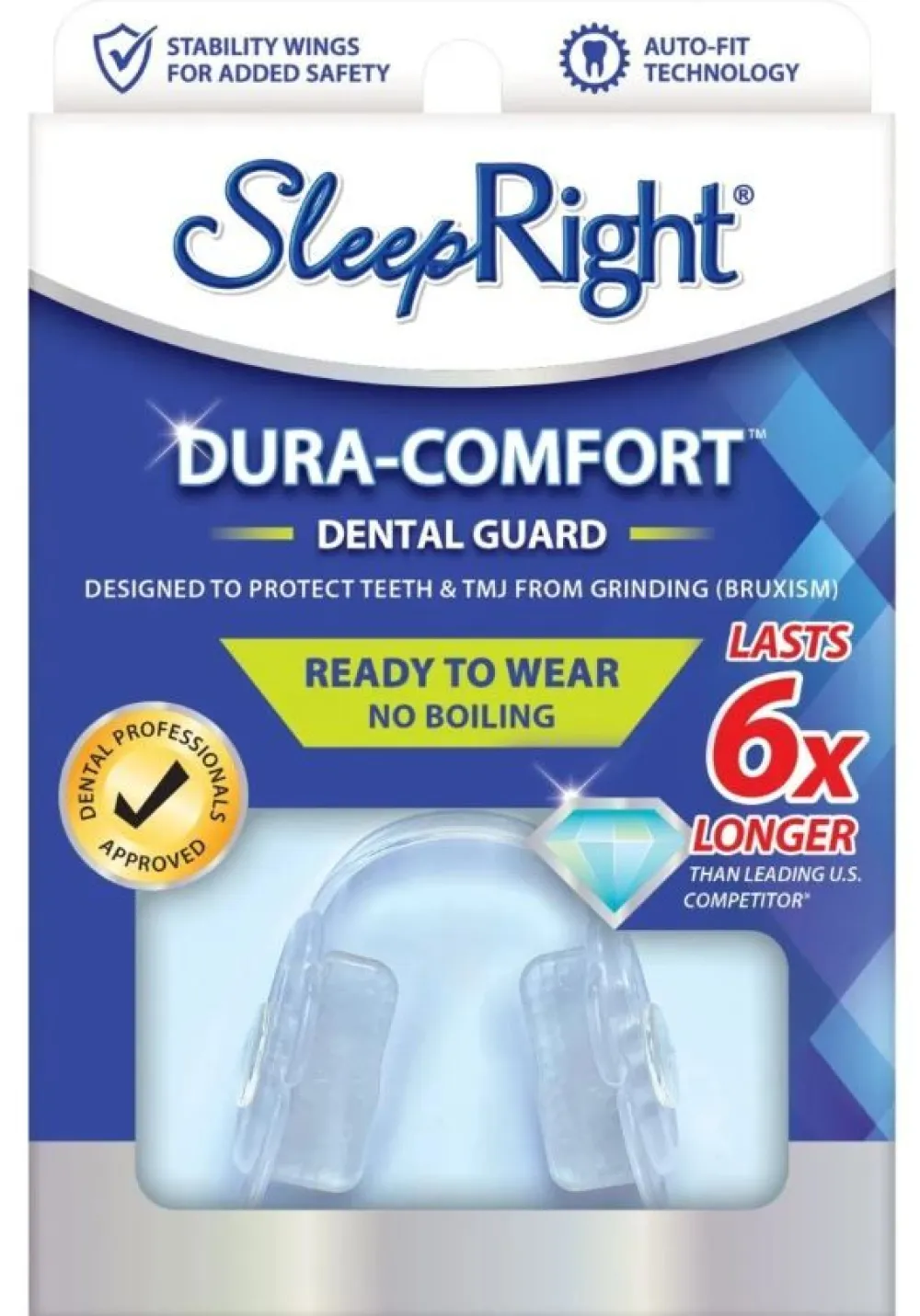 SleepRight Dura-Comfort Dental Guard Knirschschiene gegen starkes Zähneknirschen| Hot