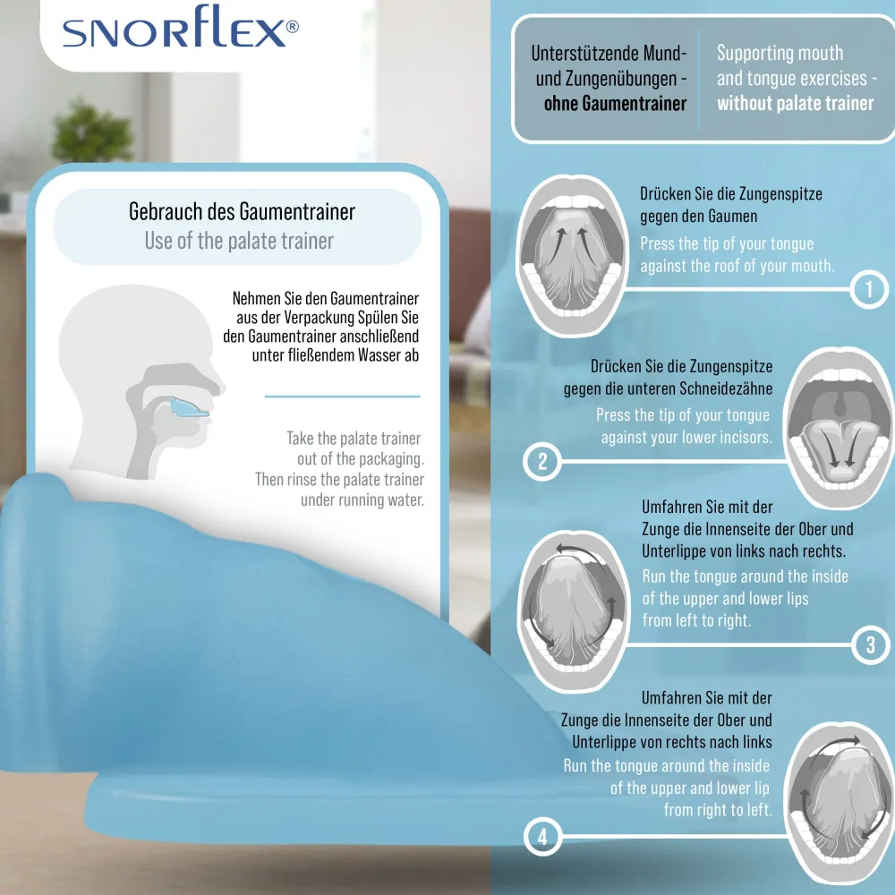 Snorflex - Gaumfit - Gaumentrainer gegen Schnarchen inkl. Aufbewahrungsbox> Best