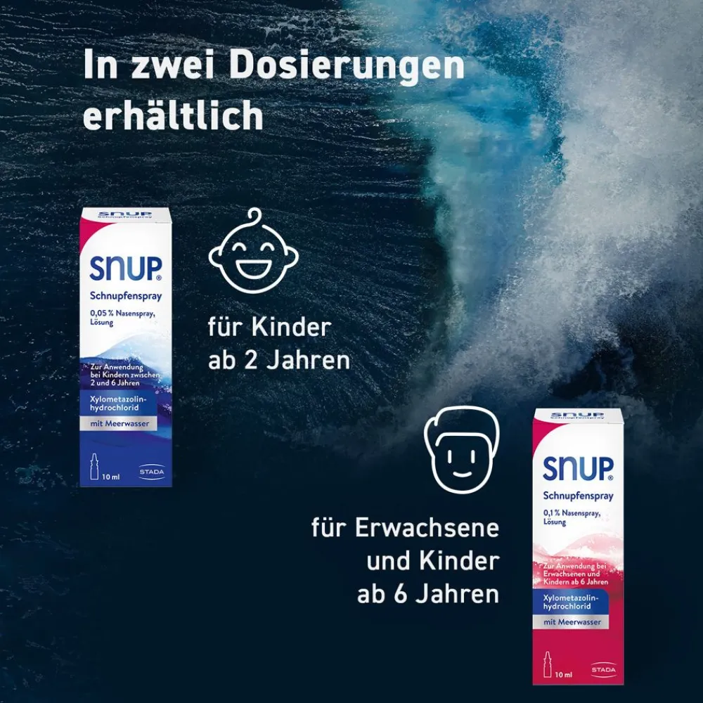 ® Schnupfenspray - Nasenspray mit Meerwasser und Xylometazolin>SNUP Online