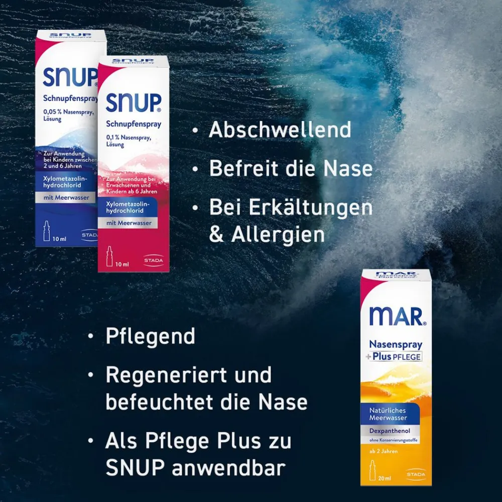® Schnupfenspray - Nasenspray mit Meerwasser und Xylometazolin>SNUP Online