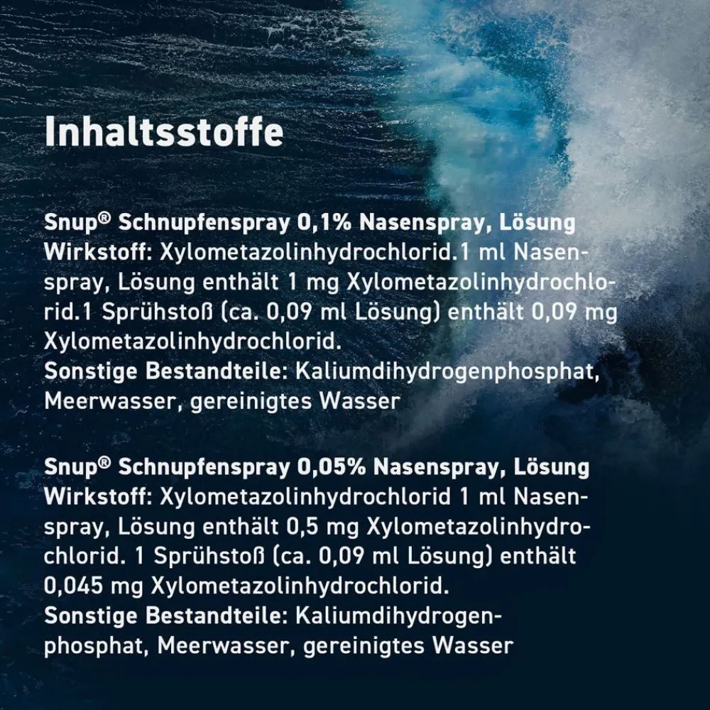 ® Schnupfenspray - Nasenspray mit Meerwasser und Xylometazolin>SNUP Online