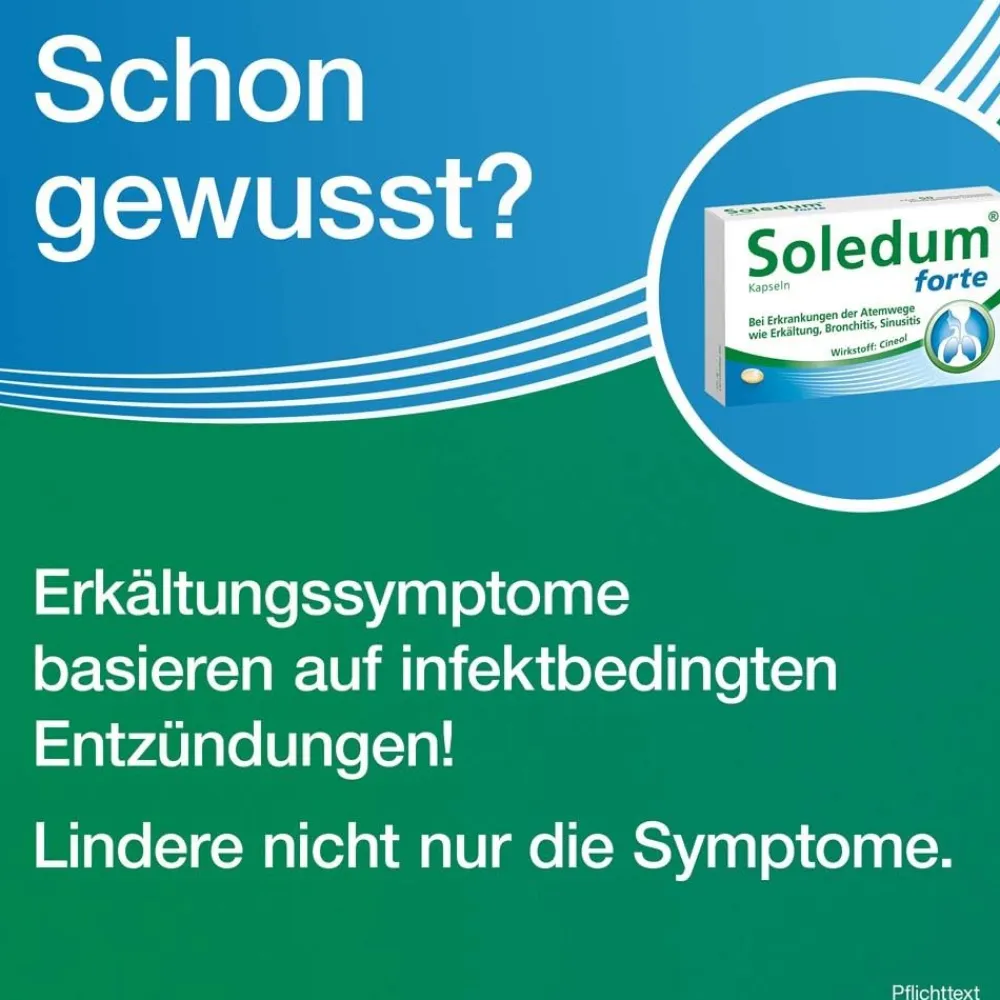 ® forte Kapseln bei Erkältung, Bronchitis & Sinusitis|Soledum