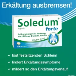 ® forte Kapseln bei Erkältung, Bronchitis & Sinusitis|Soledum Hot