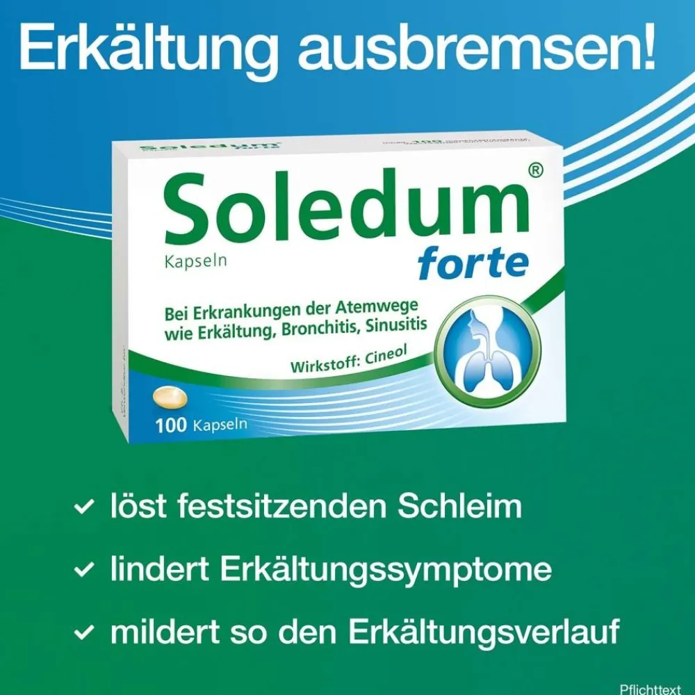 ® forte Kapseln bei Erkältung, Bronchitis & Sinusitis|Soledum Hot