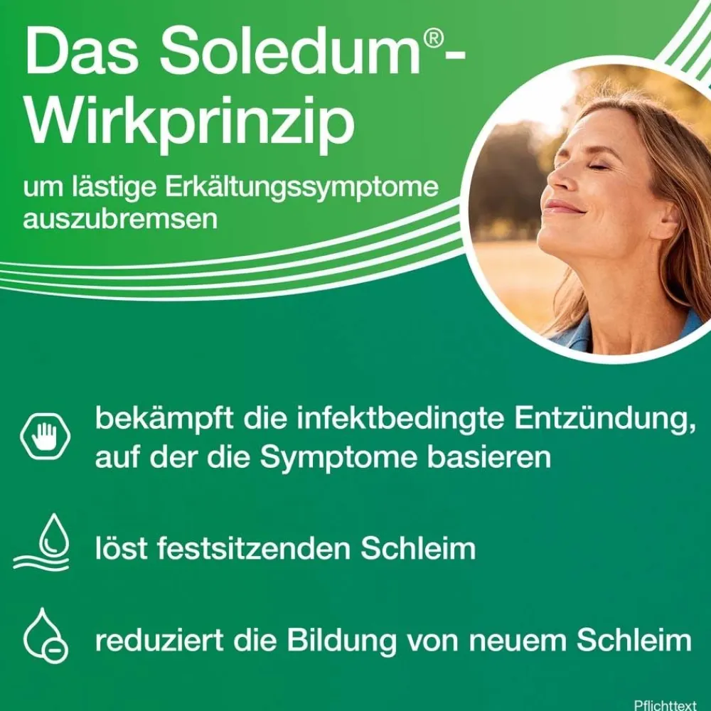 Soledum® Kapseln bei Erkältung, Bronchitis & Sinusitis|Soledum Kapseln Clearance