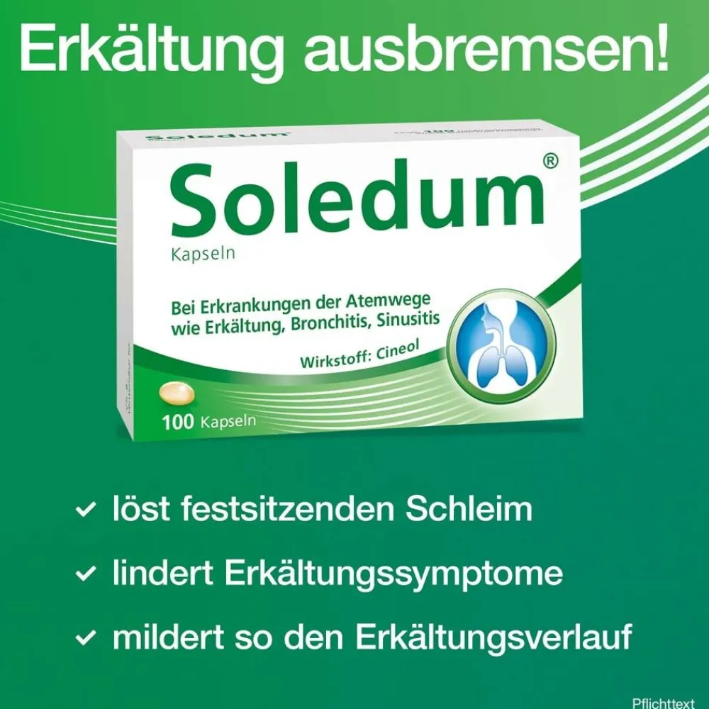 Soledum® Kapseln bei Erkältung, Bronchitis & Sinusitis|Soledum Kapseln Clearance