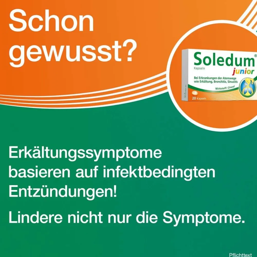 ® Kapseln junior bei Erkältung, Bronchitis & Sinusitis>Soledum Hot