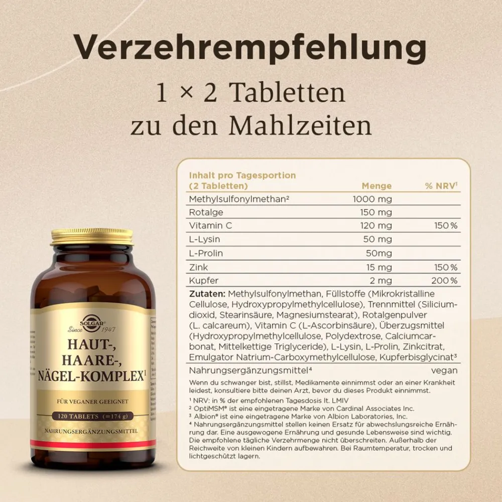 SOLGAR® Haut-, Haare-, Nägelkomplex> Outlet