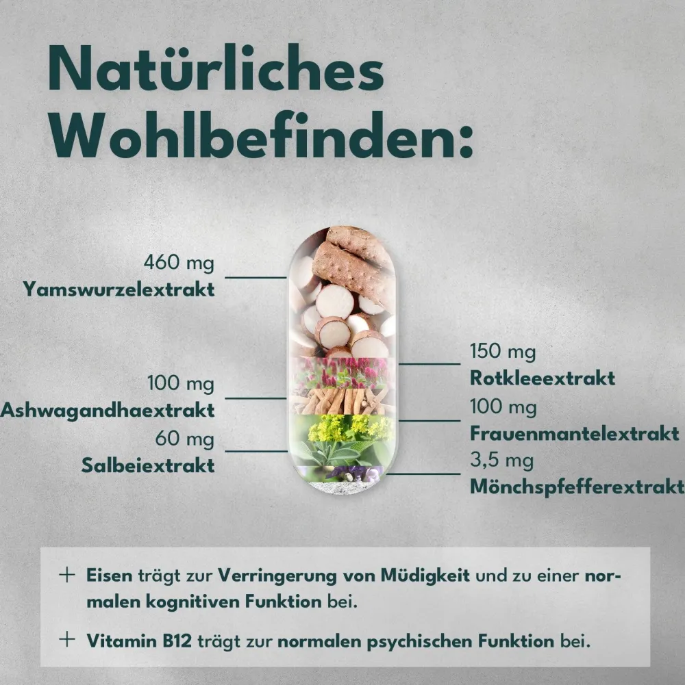 SOLVISAN® Meno Balance Wechseljahre | Rotklee, Mönchspfeffer, Yamswurzel> Best